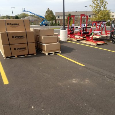 unpacking gym equipment